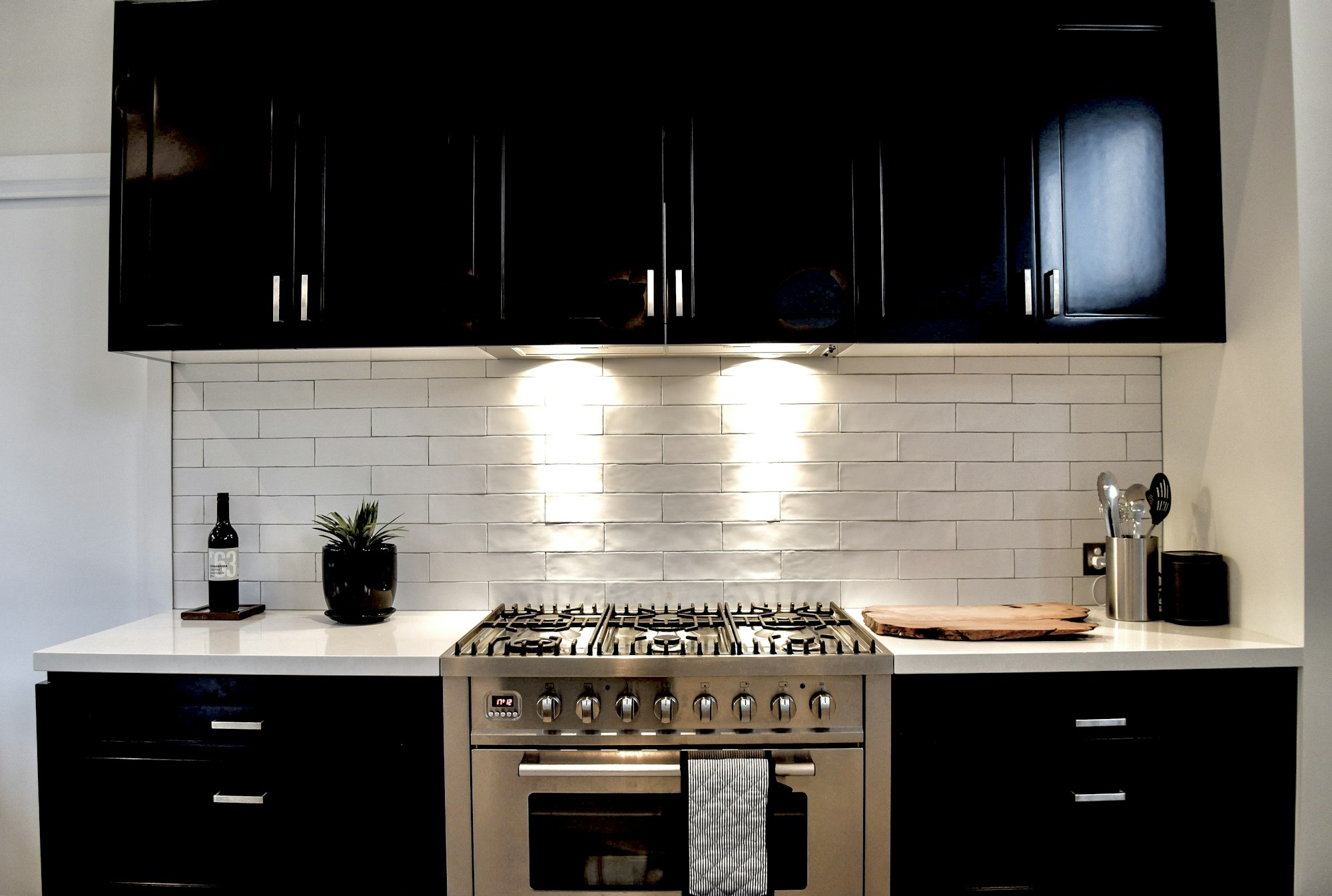 Contemporary clean kitchen with modern appliances